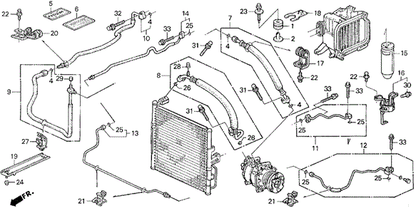 A/C Hoses - Pipes for 1992 Honda Civic #0