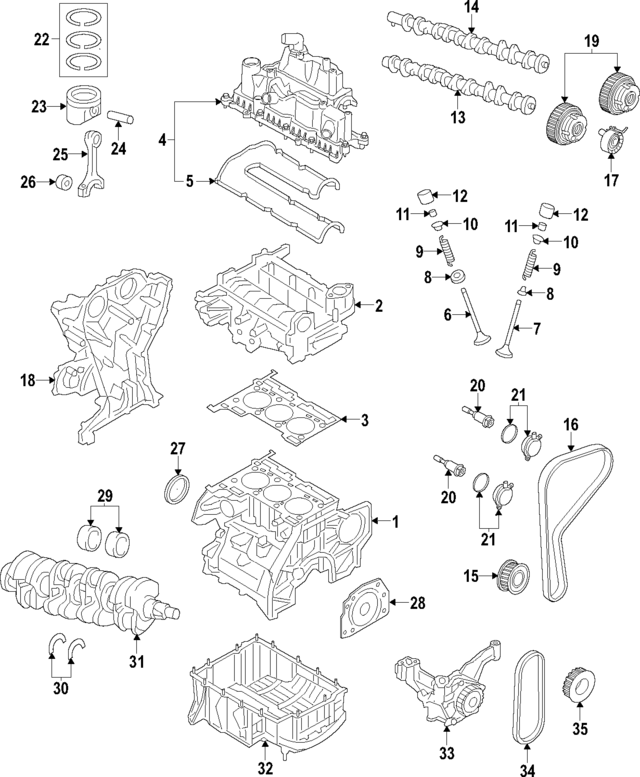 CM5Z6010H - Engine: Cylinder Block for Ford Image