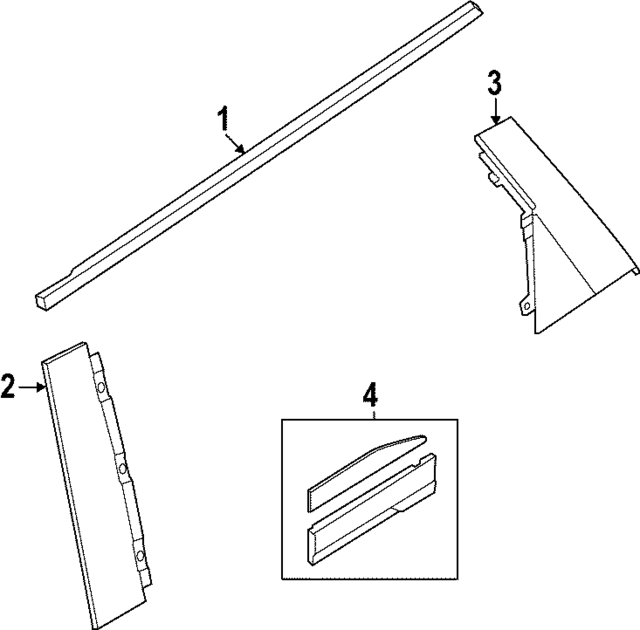 89A8394753Q7 - Body: Belt Molding for Audi Image