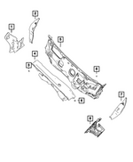 68225659AC - Interior Trim: Shock Tower Silencer, Right for Mopar Image