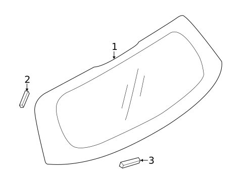 Glass - Lift Gate for 2017 Mitsubishi Mirage #0
