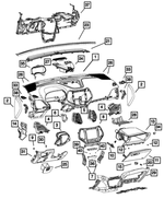 1WG04LC5AE - : Steering Column Opening Cover for Mopar Image