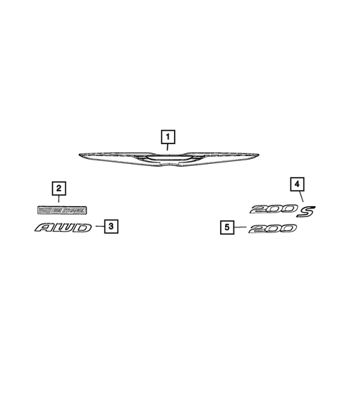 Nameplates for 2015 Chrysler 200 #0