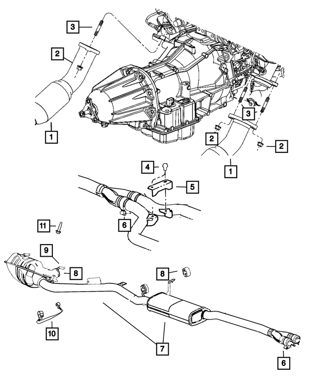 4578937AC - : Exhaust Pipe And Converter, Left Side for Mopar Image