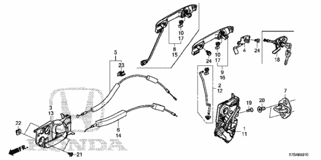 Front Door Locks - Outer Handle for 2019 Honda HR-V #0