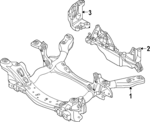 85H399315M - Suspension: Suspension Cross-member for Audi: Q6 e-tron, SQ6 e-tron Image