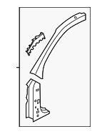8K0809201 - Body: Inner Hinge Pillar for Audi: A4, A4 Quattro, allroad, S4 Image