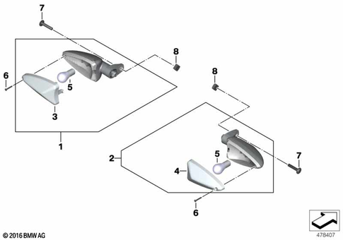 Turn Signals, Rear for 2014 BMW-Motorrad S 1000 R #0