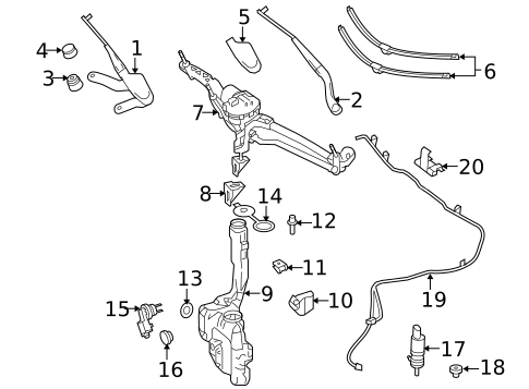 Wiper & Washer Components for 2014 Mercedes-Benz E350 #5