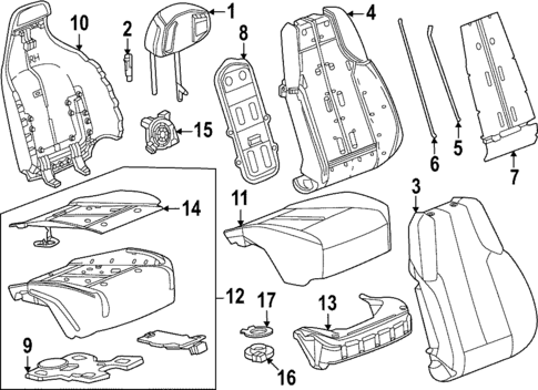 Passenger Seat Components for 2025 Cadillac LYRIQ #1