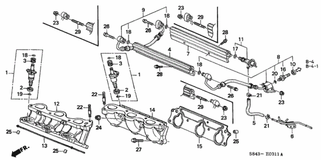 Fuel Injector (V6) (2) for 1999 Honda Accord #0