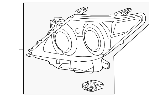 2013-2015 Lexus LX570 Composite Headlamp 81185-60F80 | OEM