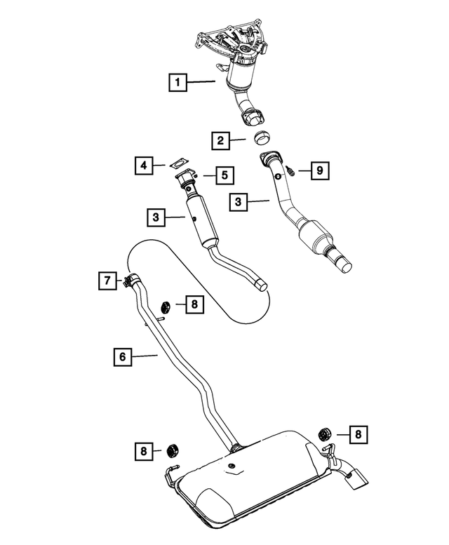 68096391AC - Exhaust: Exhaust And Catalytic Converter Manifold for Mopar Image
