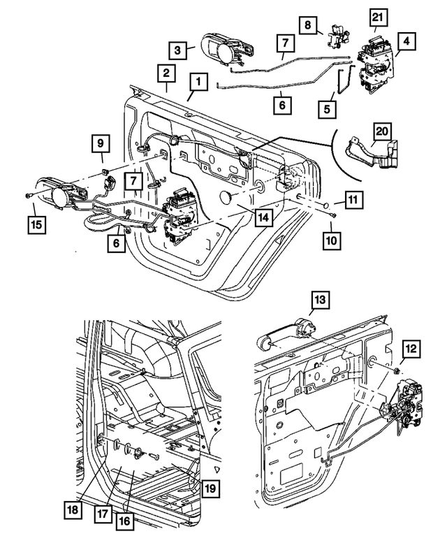 55395814AB - Doors and Related Parts: Outside Handle To Latch Link, Right for Mopar Image