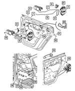 68028608AC - Doors and Related Parts: Rear Half Door, Right for Jeep: Wrangler, Wrangler JK Image