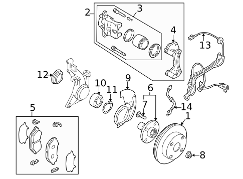 Front Brakes for 2002 Mazda Protege5 #0