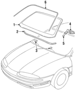 25674634 - Body: Mirror Inside for Oldsmobile: 88, Aurora, LSS, Regency Image