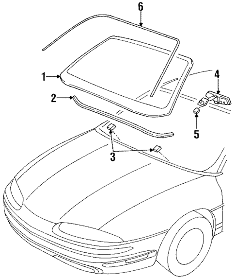 Reveal Moldings for 1999 Oldsmobile Aurora #1