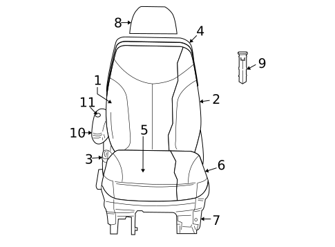 Front Seat Components for 2009 Dodge Grand Caravan #0