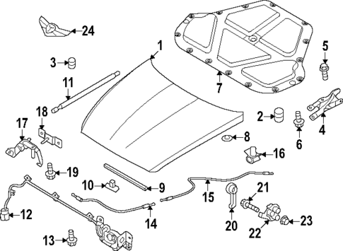 Hood & Components for 2024 Genesis Electrified G80 #0