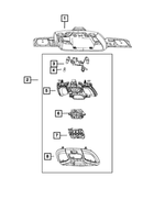 7RL60DX9AA - Interior Trim: Overhead Console for Mopar Image