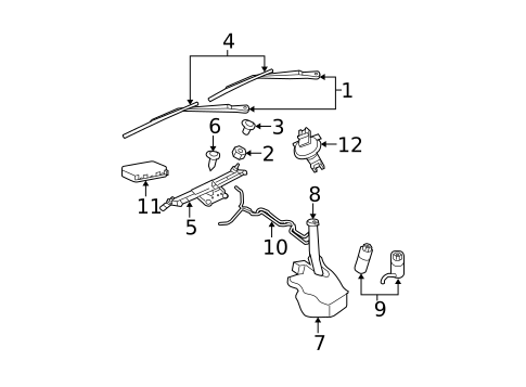 Wiper & Washer Components for 2007 Jeep Commander #0