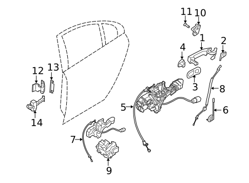 Lock & Hardware for 2009 Volvo S80 #1