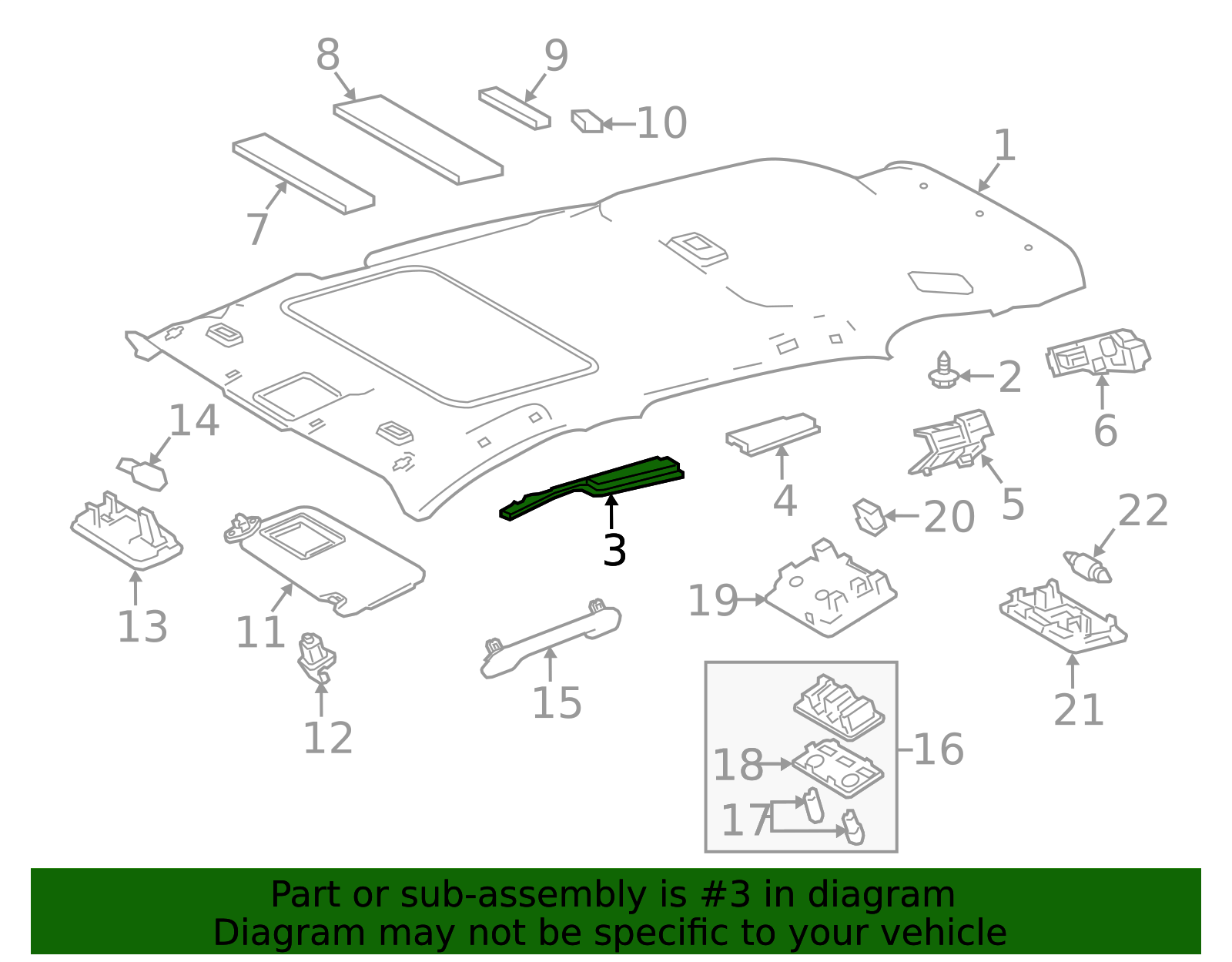 63361-0R070 - Headliner Bracket 2013-2018 Toyota RAV4 | Longo