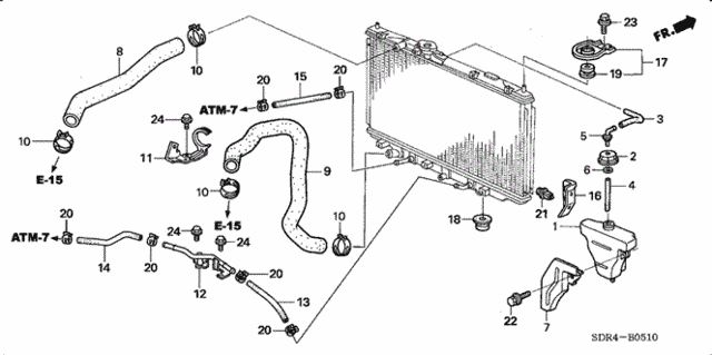 Radiator Hose - Reserve Tank for 2007 Honda Accord #0
