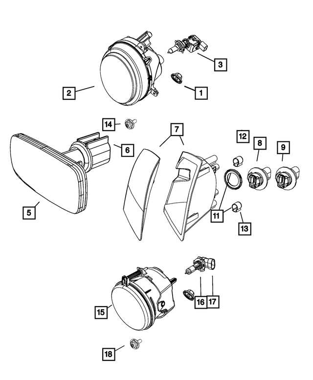 5303874AE - Electrical: Headlamp, Right for Mopar Image