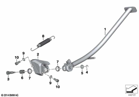 Side Stand for 2008 BMW-Motorrad HP2 Megamoto #0