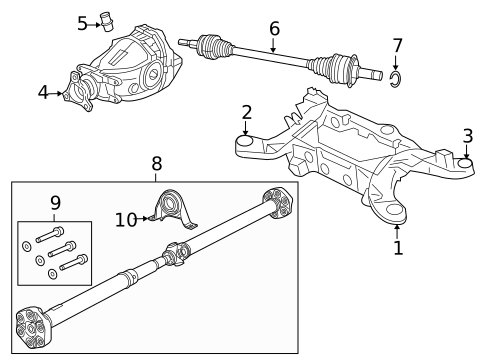 Axle & Differential for 2016 Dodge Challenger #0