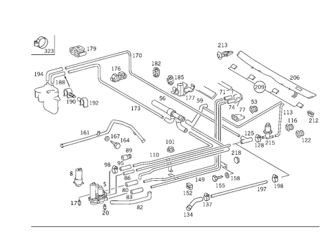 Heating Water Connection for 1984 Mercedes-Benz 500SEC #0
