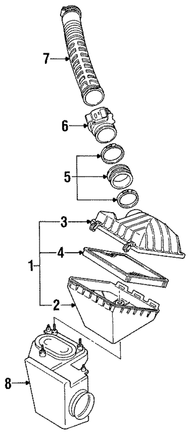 E9SZ12B579AARM - Electrical: Mass Air Flow Sensor for Ford: Thunderbird | Mercury: Cougar Image