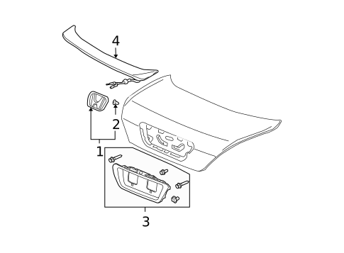 Exterior Trim - Trunk for 2007 Honda Accord #1