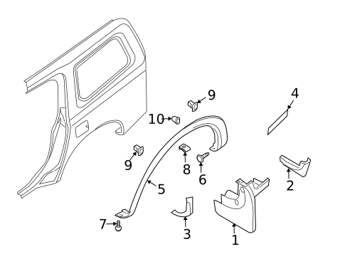 Exterior Trim - Quarter Panel for 2009 Nissan Armada #0
