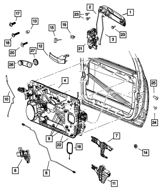 68044830AA - Doors, Door Mirrors and Related Parts: Screw, Right for Mopar Image