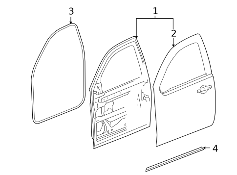 Door & Components for 2012 Cadillac Escalade #1