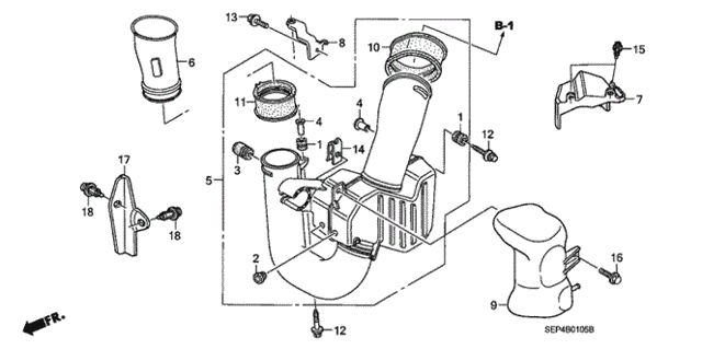 Resonator Chamber (-'06) for 2005 Acura TL #0