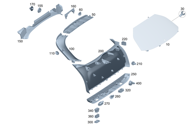 9914900 - : Cover Clip for Mercedes-Benz Image