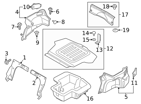 Interior Trim - Rear Body for 2016 Kia Optima #0