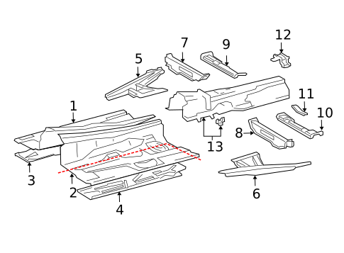 Floor & Rails for 2008 Mercedes-Benz CLK350 #0