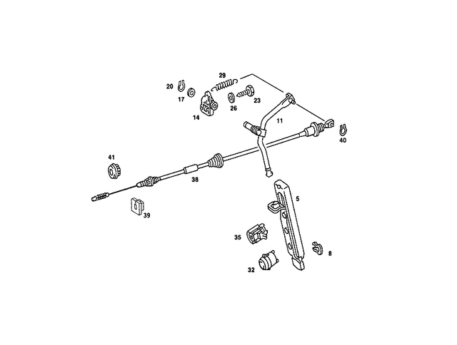 2013000125 - Control: Lever for Mercedes-Benz: 190, 190D, 190E Image image