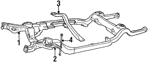Frame Components for 1990 Cadillac Brougham #0