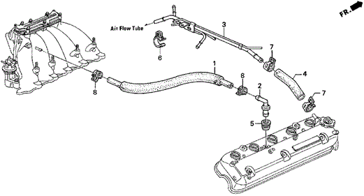 Breather Tube for 1995 Acura TL #0