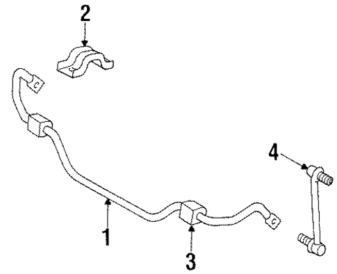 Stabilizer Bar & Components for 2001 Chrysler LHS #1