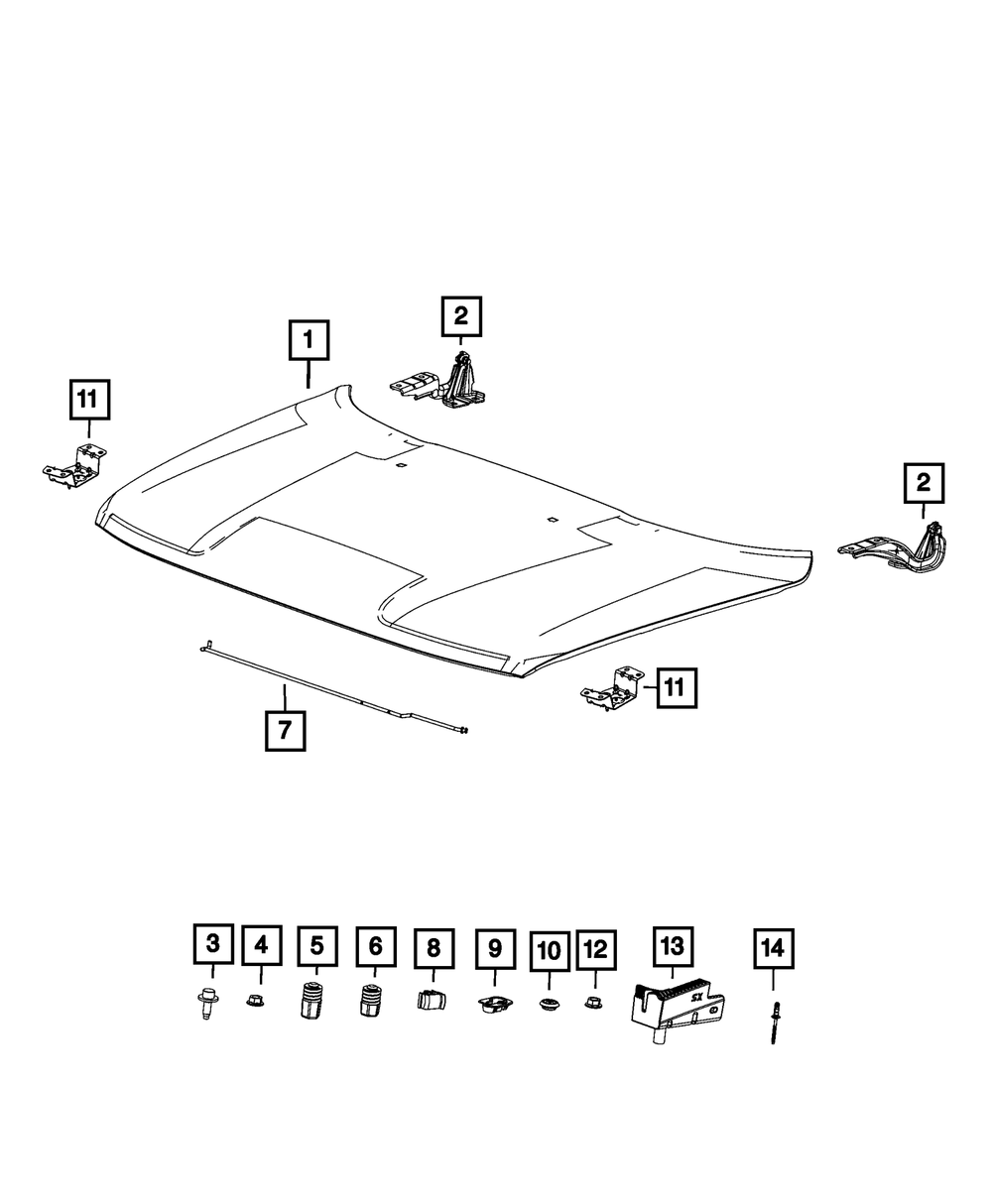 Overslam Bumper - Mopar (68073366AA)