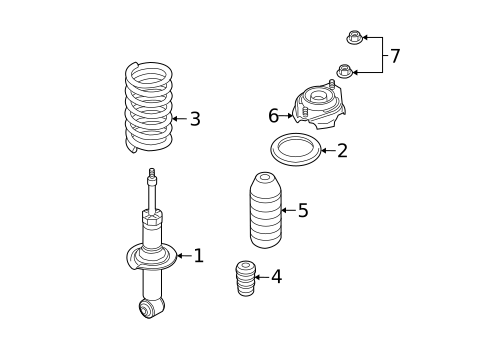 Struts & Components for 2008 Subaru Impreza #1