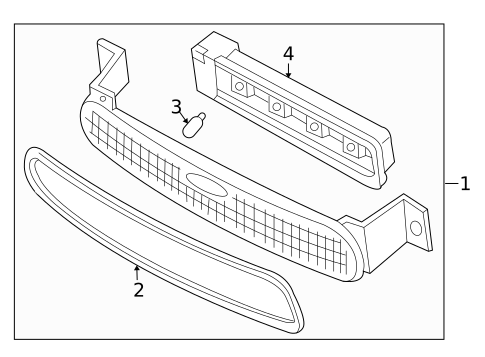 High Mounted Stop Lamp for 2001 Ford Focus #0