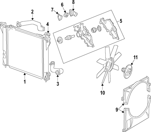 Radiator & Components for 2008 Ford Explorer #1